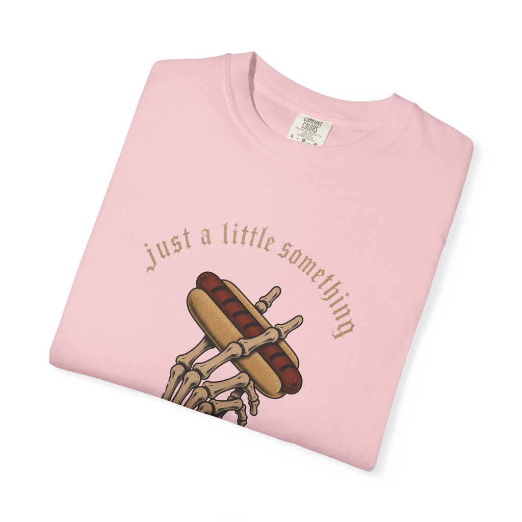 Gothic T-Shirt Hot Dog Cigarette Smoking Skeleton