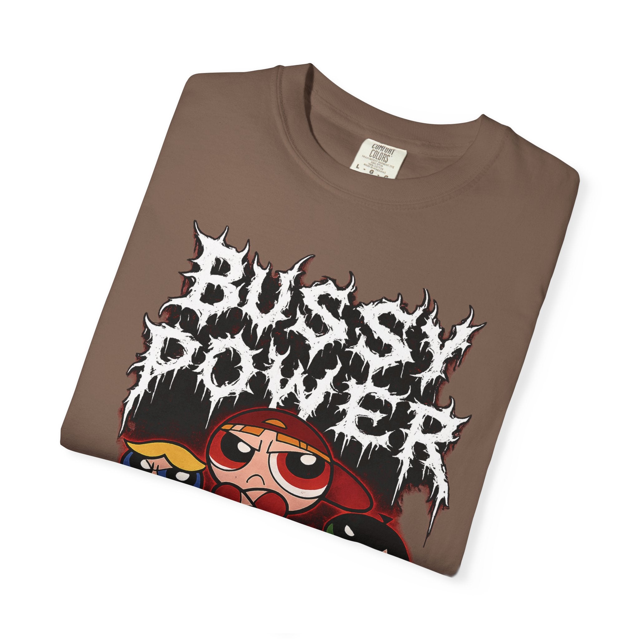 BUSSY POWER -- gothic pride tee shirt
