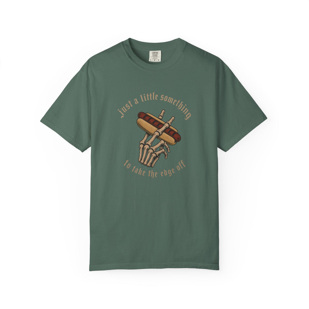Gothic T-Shirt Hot Dog Cigarette Smoking Skeleton