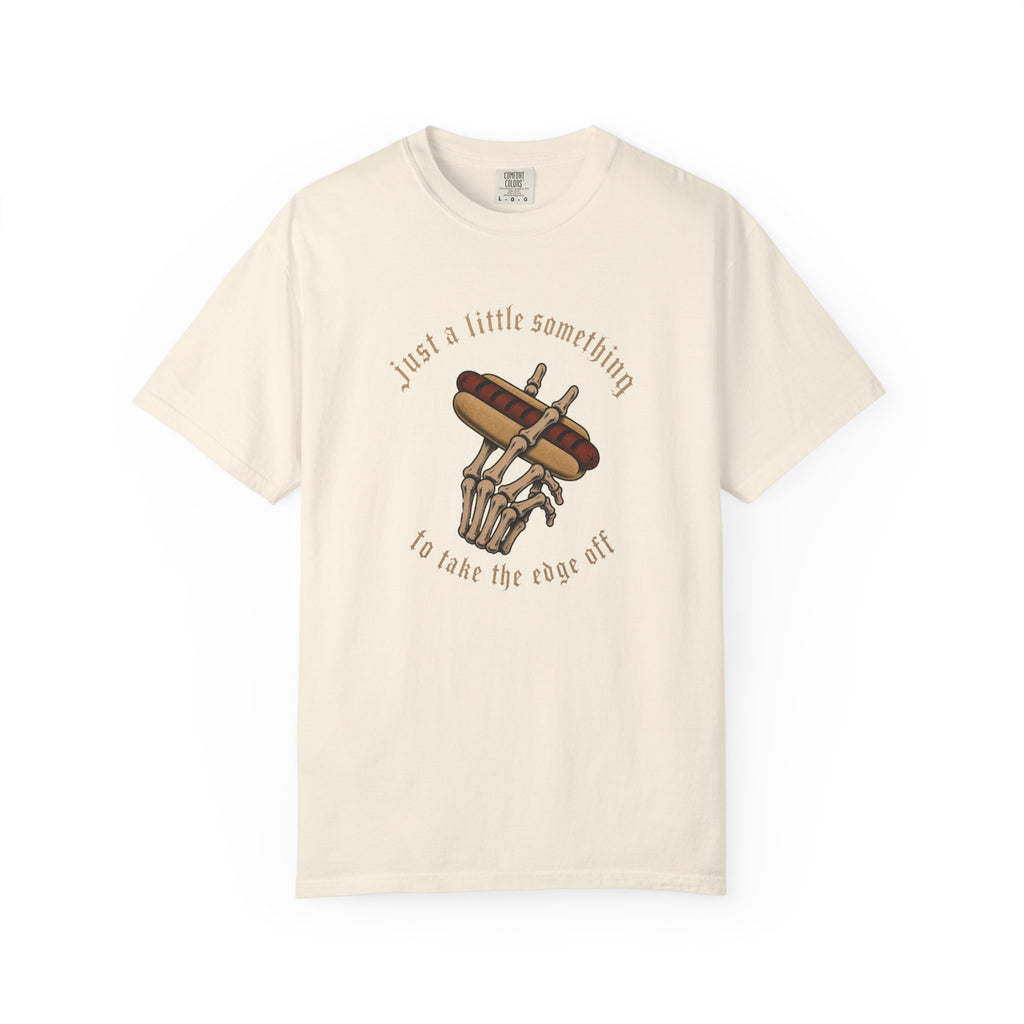 Gothic T-Shirt Hot Dog Cigarette Smoking Skeleton