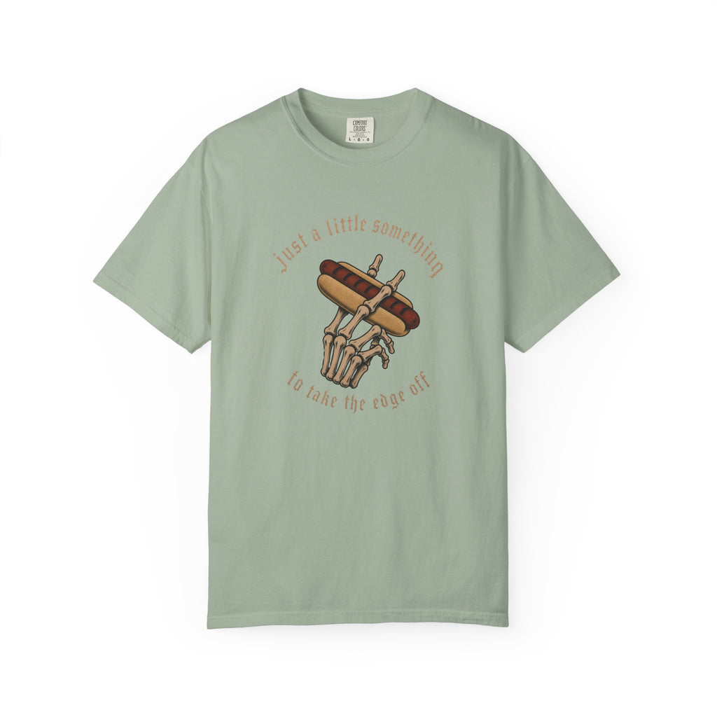 Gothic T-Shirt Hot Dog Cigarette Smoking Skeleton