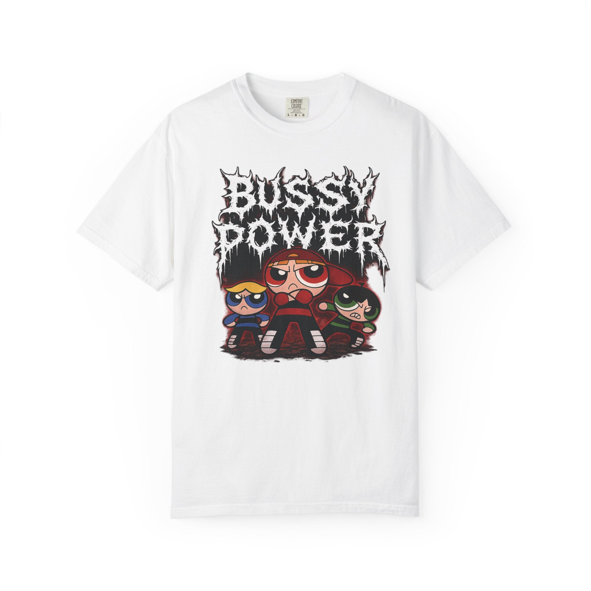 BUSSY POWER -- gothic pride tee shirt