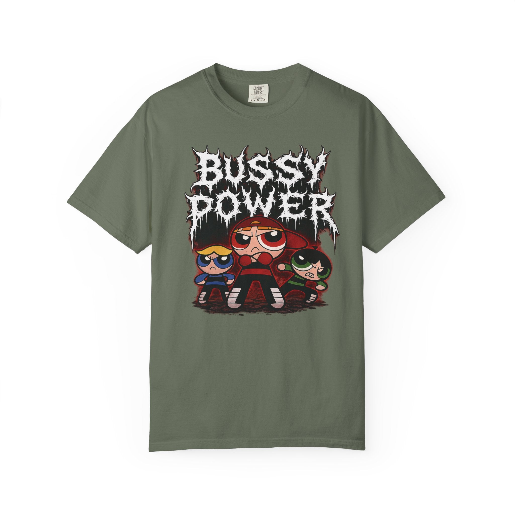 BUSSY POWER -- gothic pride tee shirt