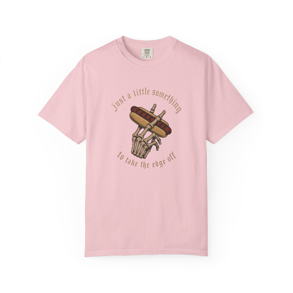 Gothic T-Shirt Hot Dog Cigarette Smoking Skeleton