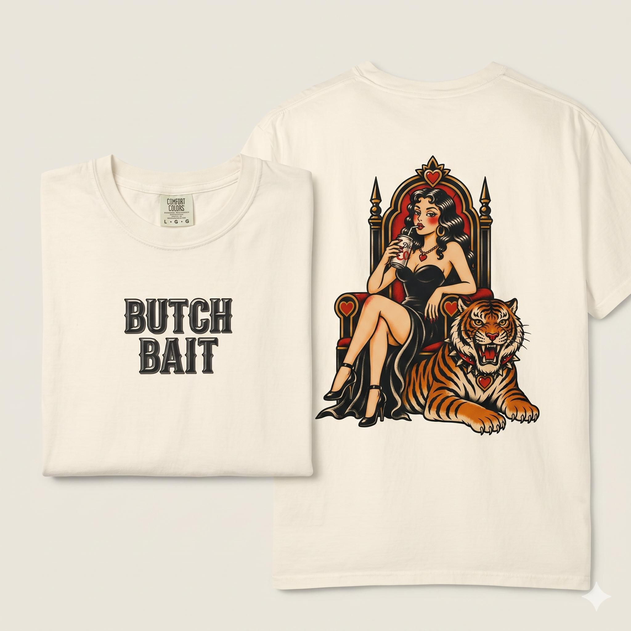 Butch Bait T-Shirt  | lesbian pride sapphic tattoo flash