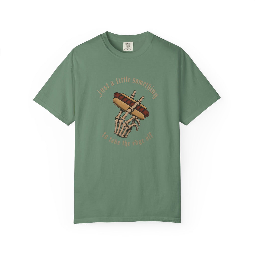 Gothic T-Shirt Hot Dog Cigarette Smoking Skeleton