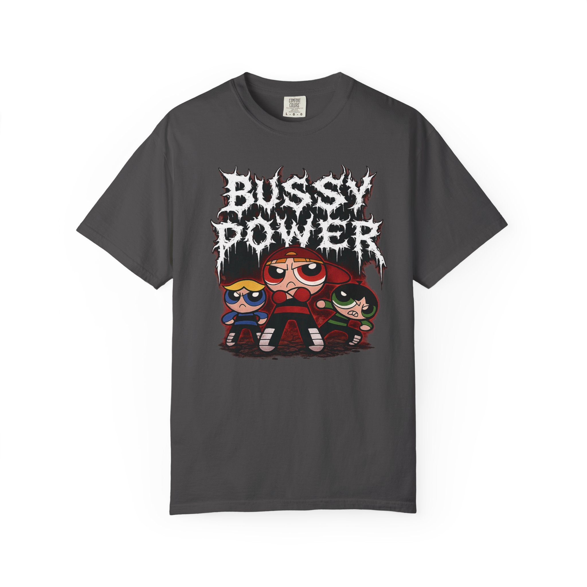 BUSSY POWER -- gothic pride tee shirt