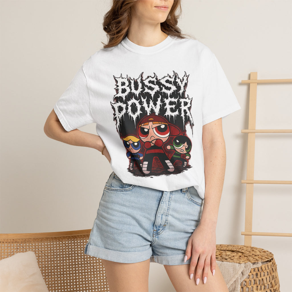 BUSSY POWER -- gothic pride tee shirt