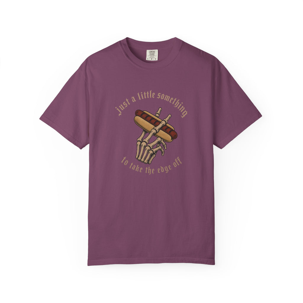 Gothic T-Shirt Hot Dog Cigarette Smoking Skeleton