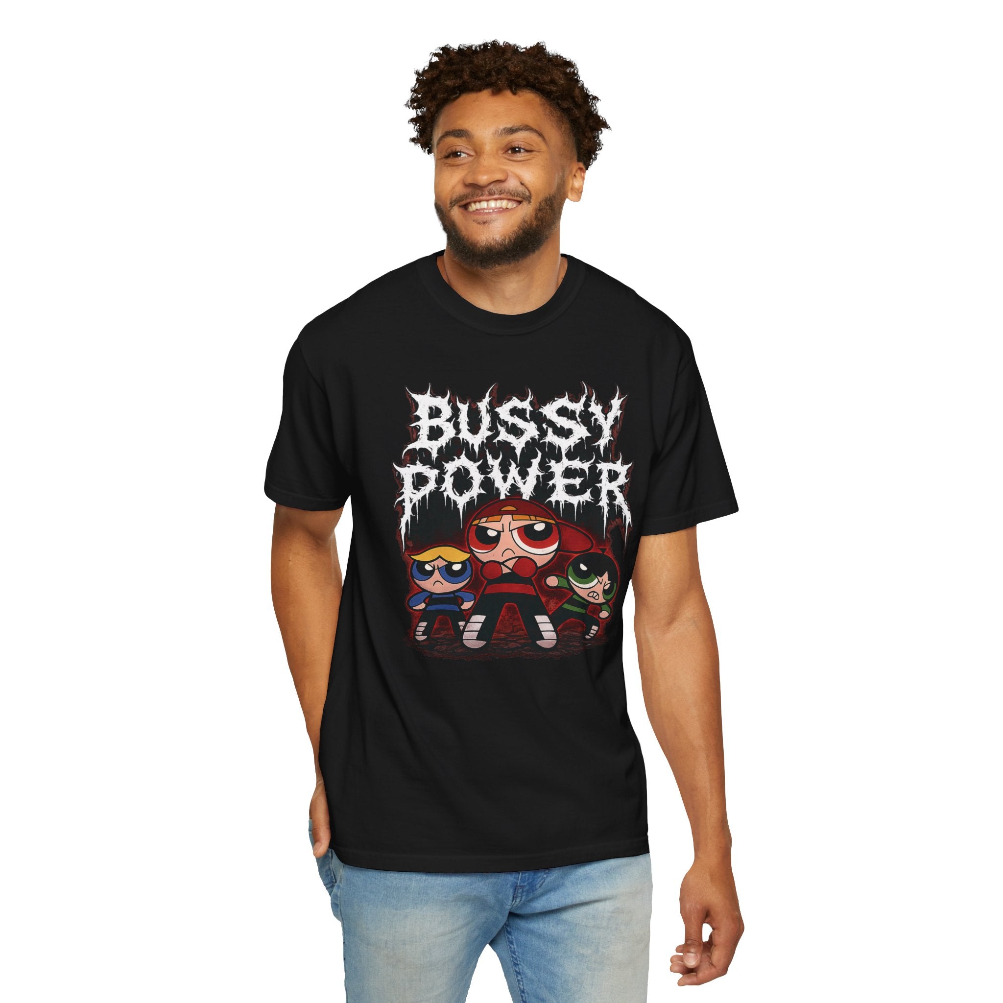 BUSSY POWER -- gothic pride tee shirt