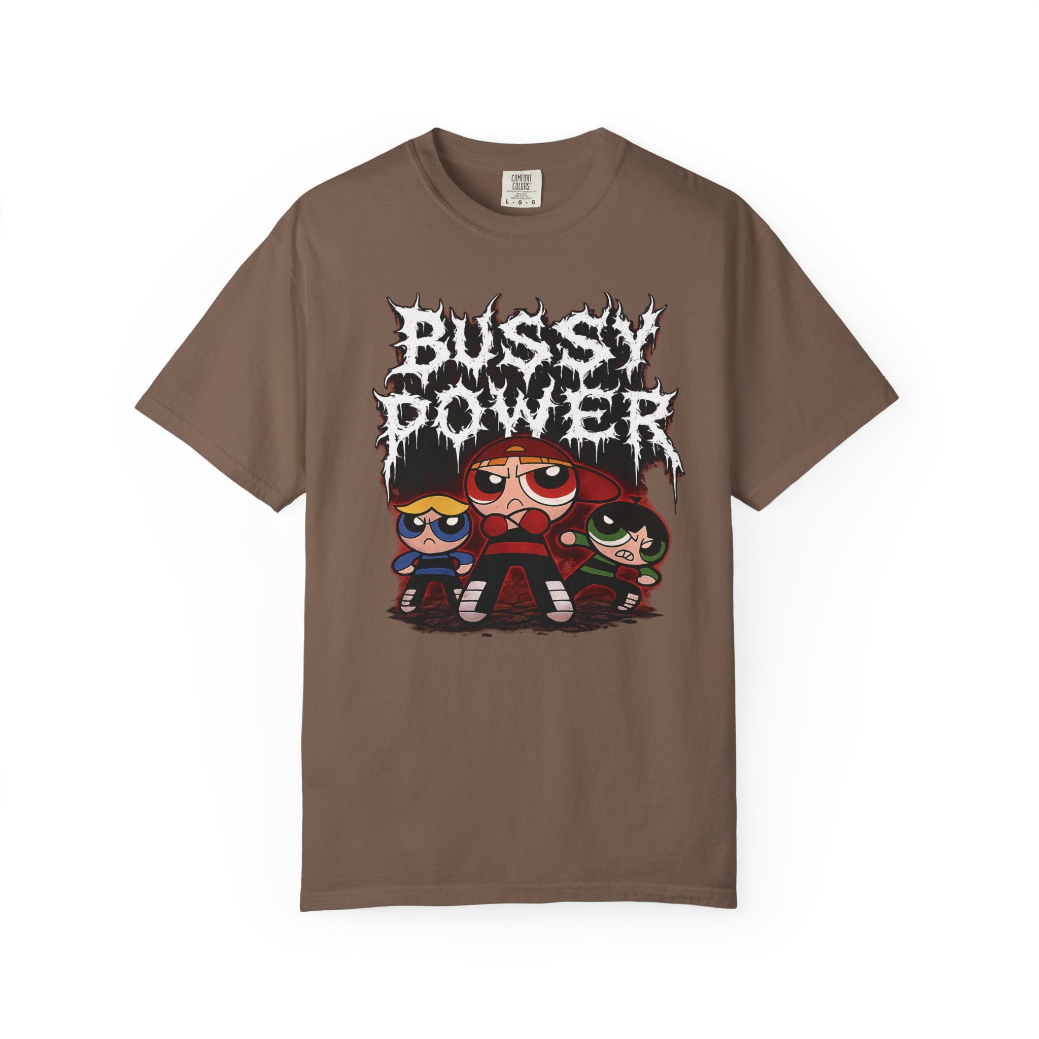 BUSSY POWER -- gothic pride tee shirt